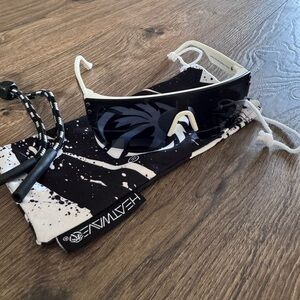 Kids Black and White Shield Sunglasses
